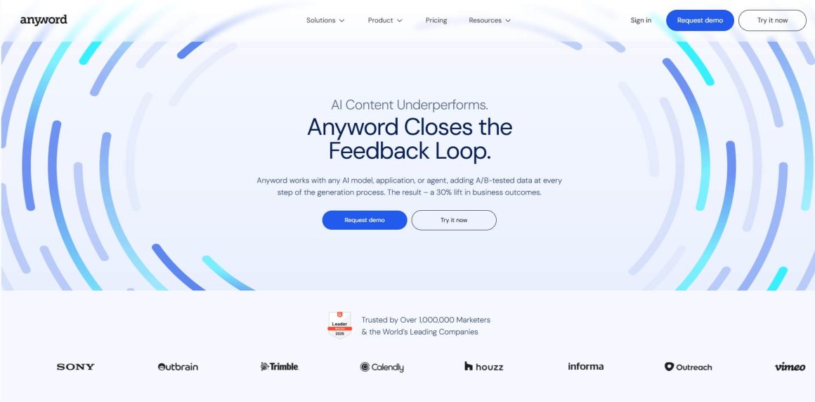 искусственный интеллект сайт Anyword