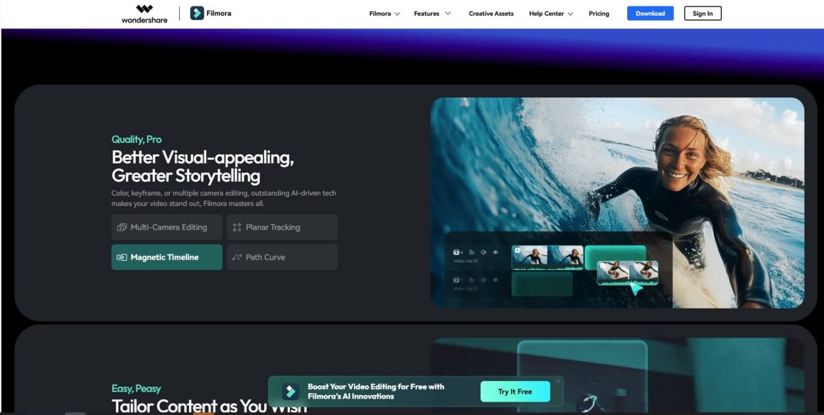 искусственный интеллект приложение Filmora