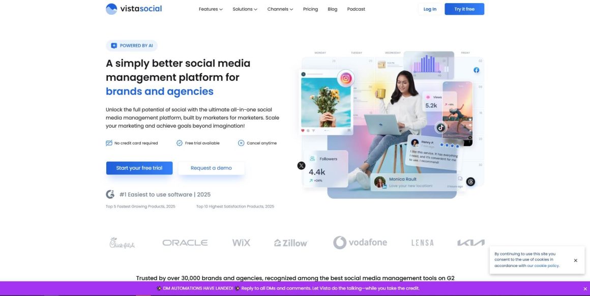 приложение искусственный интеллект VistaSocial