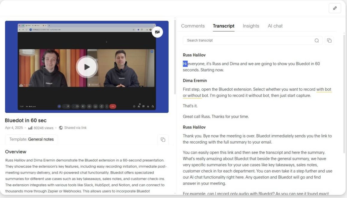 Chrome розширення, що працює як AI meeting assistant