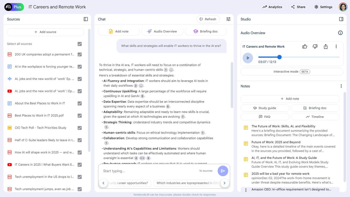 ai note taking Google Notebook