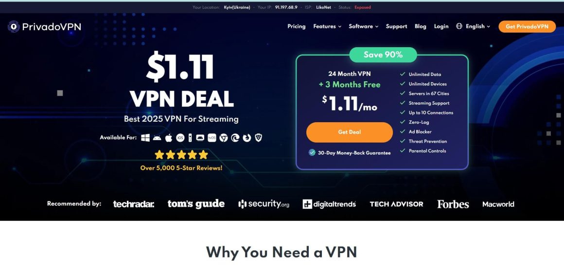 PrivadoVPN vpn service