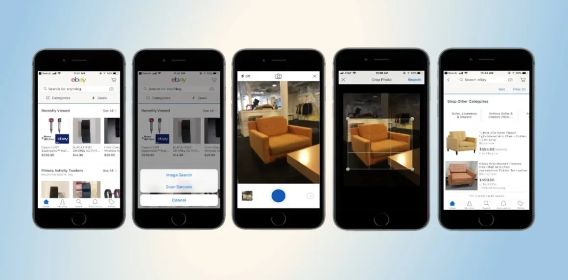 Функція візуального пошуку на базі ШІ eBay