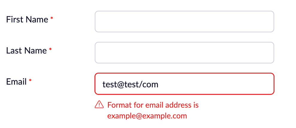 Валидация полей в UX