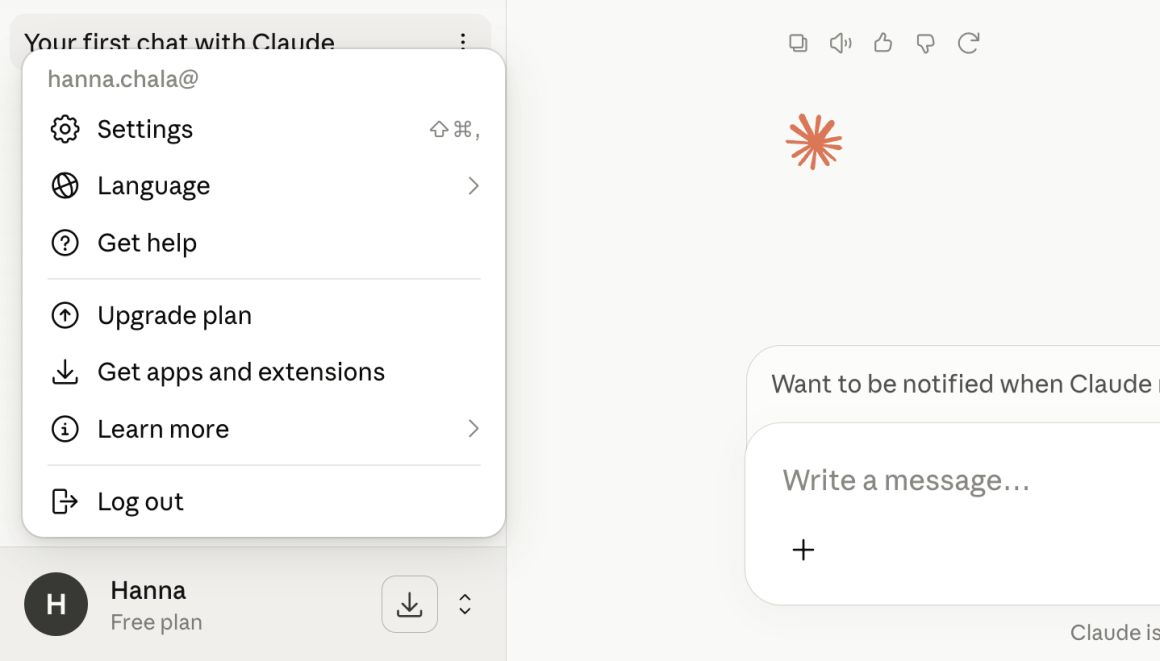 Настройки Claude