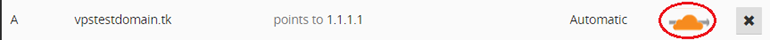 Переключение статуса в CloudFlare