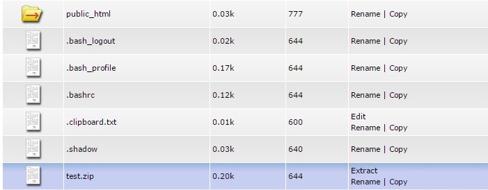 Скачивание архива в DirectAdmin