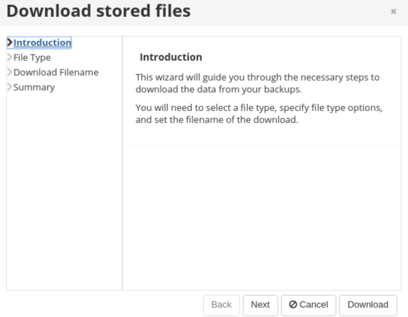 Download stored files