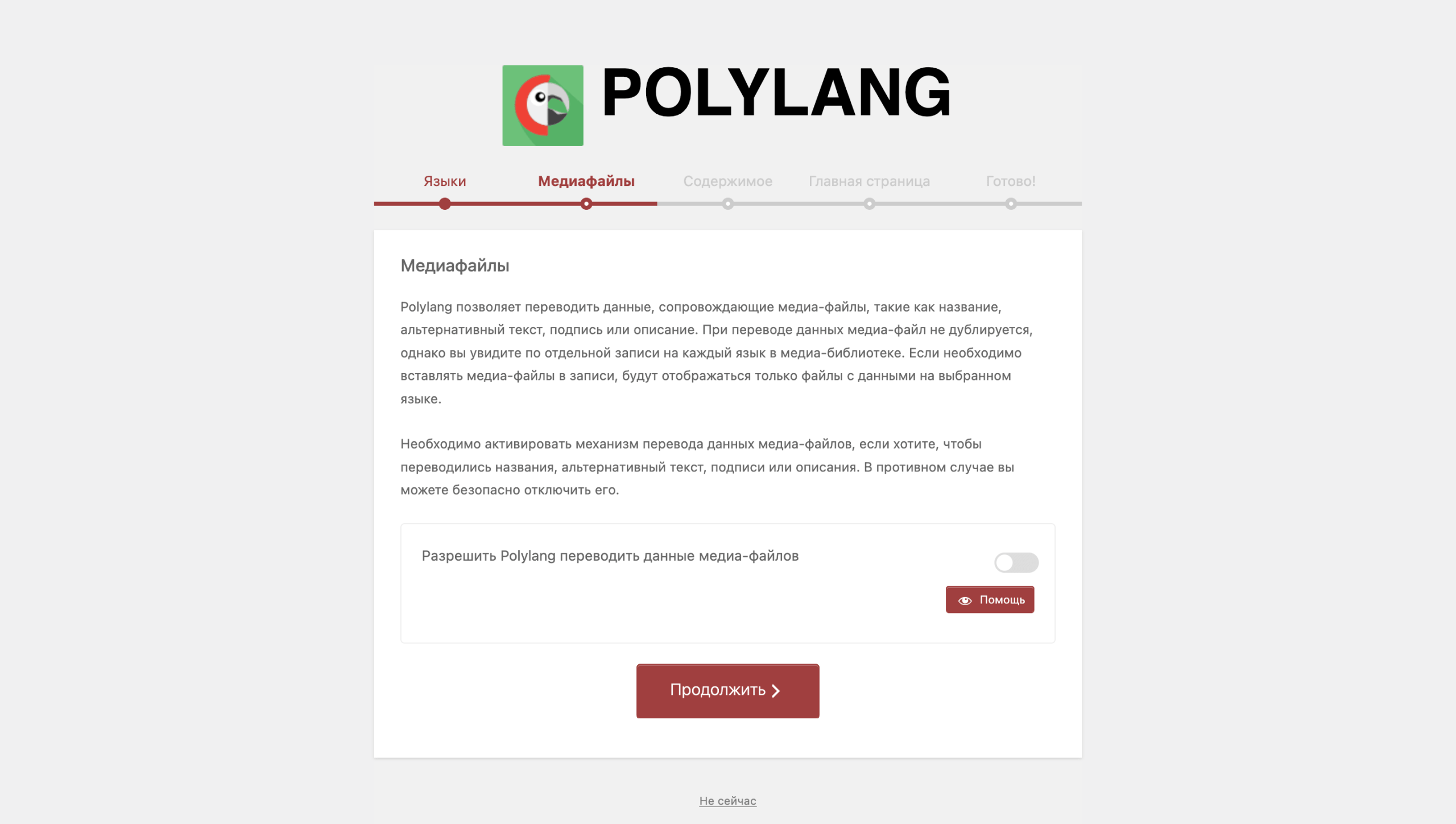 Первичная настройка Polylang &mdash; Шаг 2