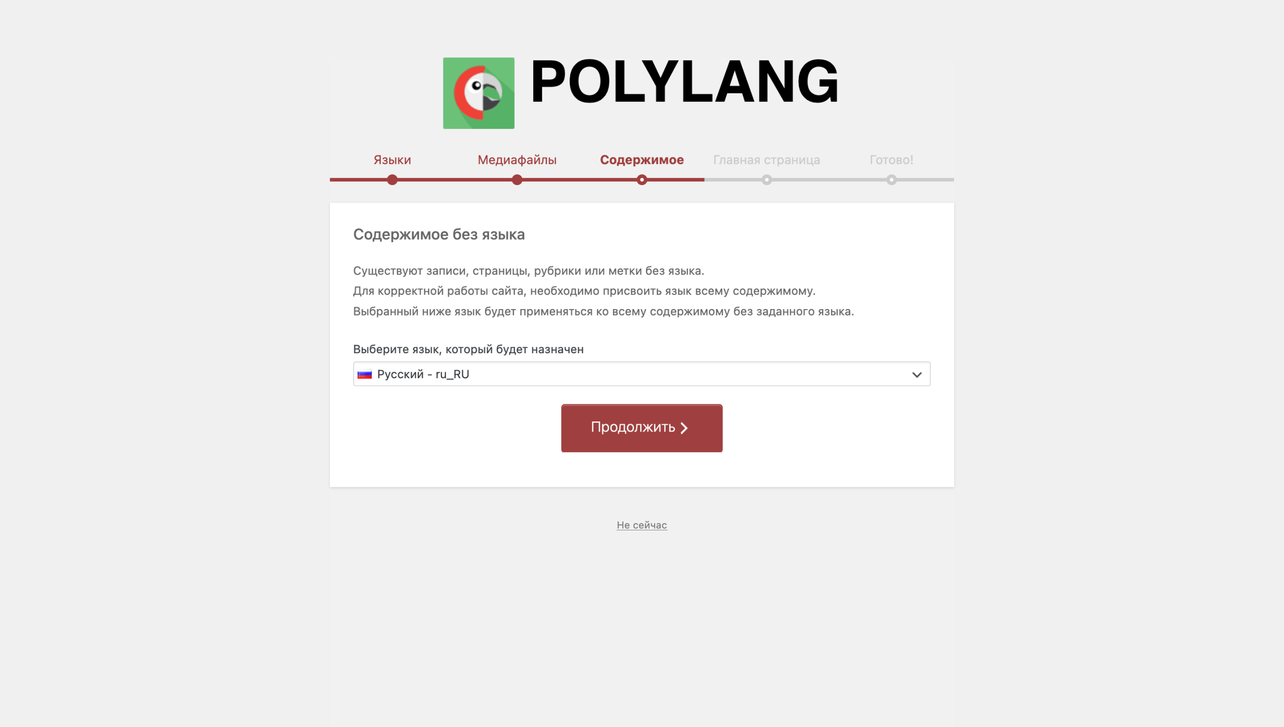 Первичная настройка Polylang &mdash; Шаг 3